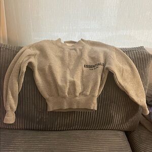 ESSENTIALS kids Gray Crewneck Pullover